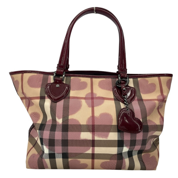バーバリー BURBERRY バーバリーチェックトートバッグ チェック柄 PVC/エナメル レディース トートバッグ