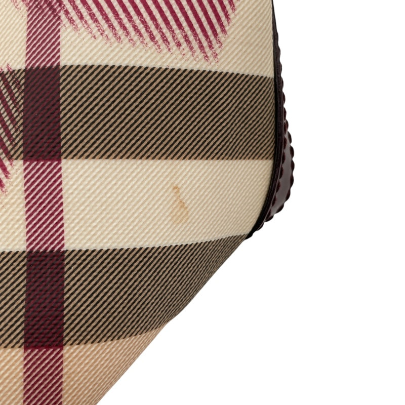 バーバリー BURBERRY バーバリーチェックトートバッグ チェック柄 PVC/エナメル レディース トートバッグ