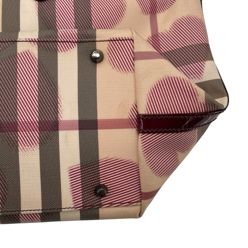 バーバリー BURBERRY バーバリーチェックトートバッグ チェック柄 PVC/エナメル レディース トートバッグ