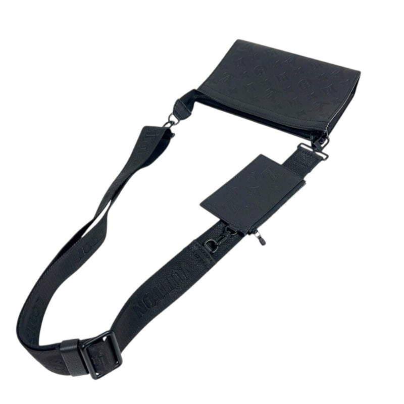 ルイ・ヴィトン LOUIS VUITTON ガストン・ウェアラブル ウォレット M81115 ノワール モノグラム・シャドウ メンズ ショルダーバッグ