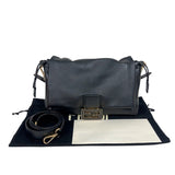 フェンディ FENDI マンマバケットミディアム 8BR833 ブラック　ゴールド金具 ナッパレザー レディース ショルダーバッグ