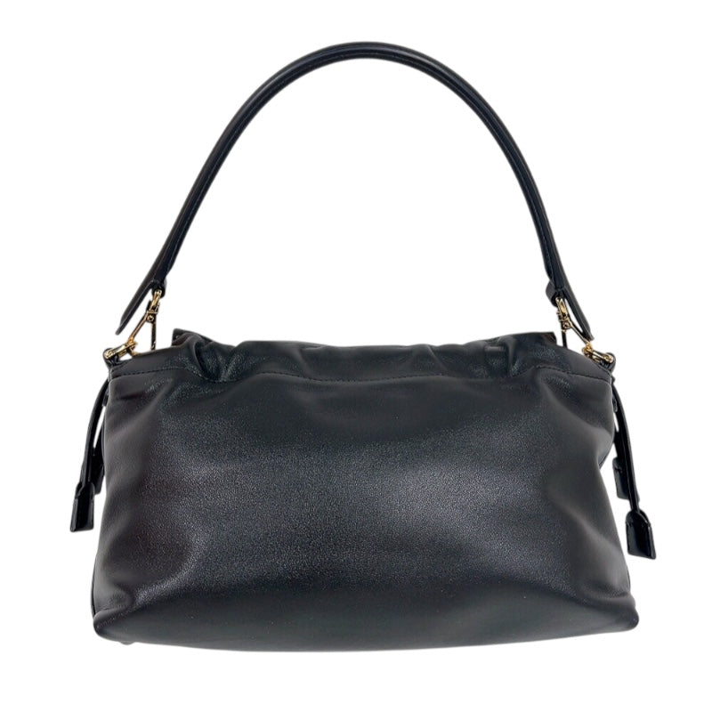 フェンディ FENDI マンマバケットミディアム 8BR833 ブラック　ゴールド金具 ナッパレザー レディース ショルダーバッグ