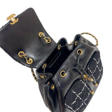 シャネル CHANEL ツイードバックパック AS4493 ブラック　ゴールド金具 ラムスキン/ツイード レディース リュック・デイパック