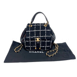 シャネル CHANEL ツイードバックパック AS4493 ブラック　ゴールド金具 ラムスキン/ツイード レディース リュック・デイパック