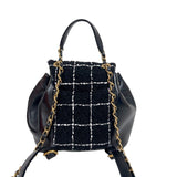 シャネル CHANEL ツイードバックパック AS4493 ブラック　ゴールド金具 ラムスキン/ツイード レディース リュック・デイパック