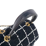 シャネル CHANEL ツイードバックパック AS4493 ブラック　ゴールド金具 ラムスキン/ツイード レディース リュック・デイパック