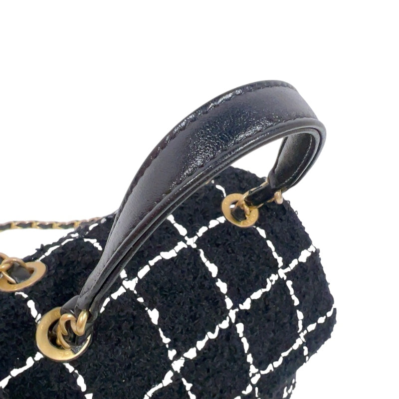 シャネル CHANEL ツイードバックパック AS4493 ブラック　ゴールド金具 ラムスキン/ツイード レディース リュック・デイパック
