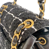 シャネル CHANEL ツイードバックパック AS4493 ブラック　ゴールド金具 ラムスキン/ツイード レディース リュック・デイパック
