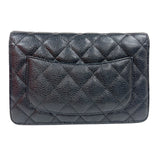 シャネル CHANEL マトラッセ チェーンウォレット A33814 ブラック　シルバー金具 キャビアスキン レディース ショルダーバッグ