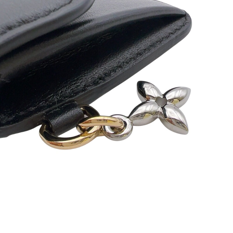 ルイ・ヴィトン LOUIS VUITTON ポルトカルトレクト・ヴェルソLVブルーム M14626 ノワール カーフレザー ユニセックス カードケース