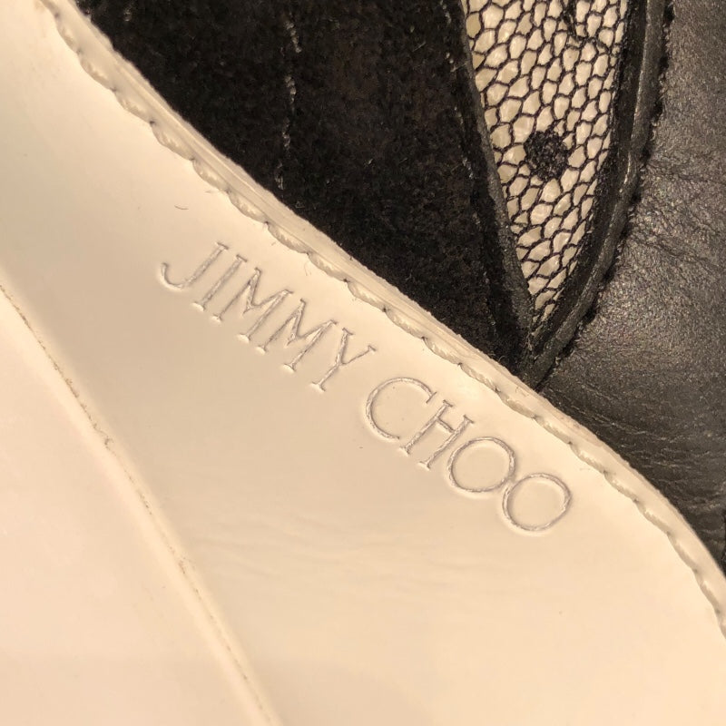ジミーチュウ JIMMY CHOO レースローカットスニーカー JCWJC8TRZ ブラック レザー レディース スニーカー