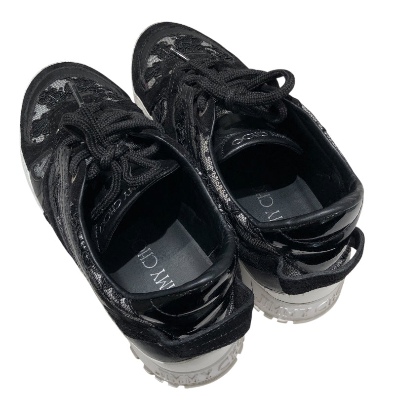 ジミーチュウ JIMMY CHOO レースローカットスニーカー JCWJC8TRZ ブラック レザー レディース スニーカー
