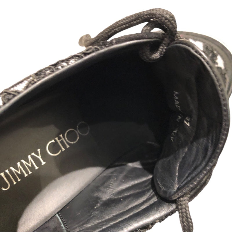 ジミーチュウ JIMMY CHOO レースローカットスニーカー JCWJC8TRZ ブラック レザー レディース スニーカー