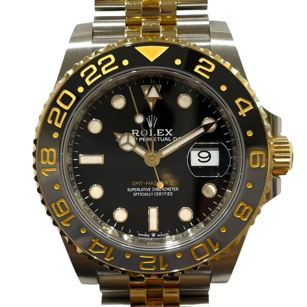ロレックス ROLEX GMTマスター2 126713GRNR ブラック K18/SS メンズ 腕時計