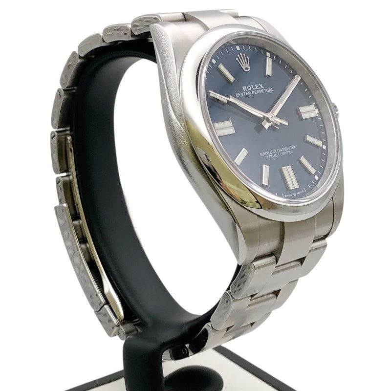 ロレックス ROLEX オイスターパーペチュアル41 124300 ネイビー SS メンズ 腕時計
