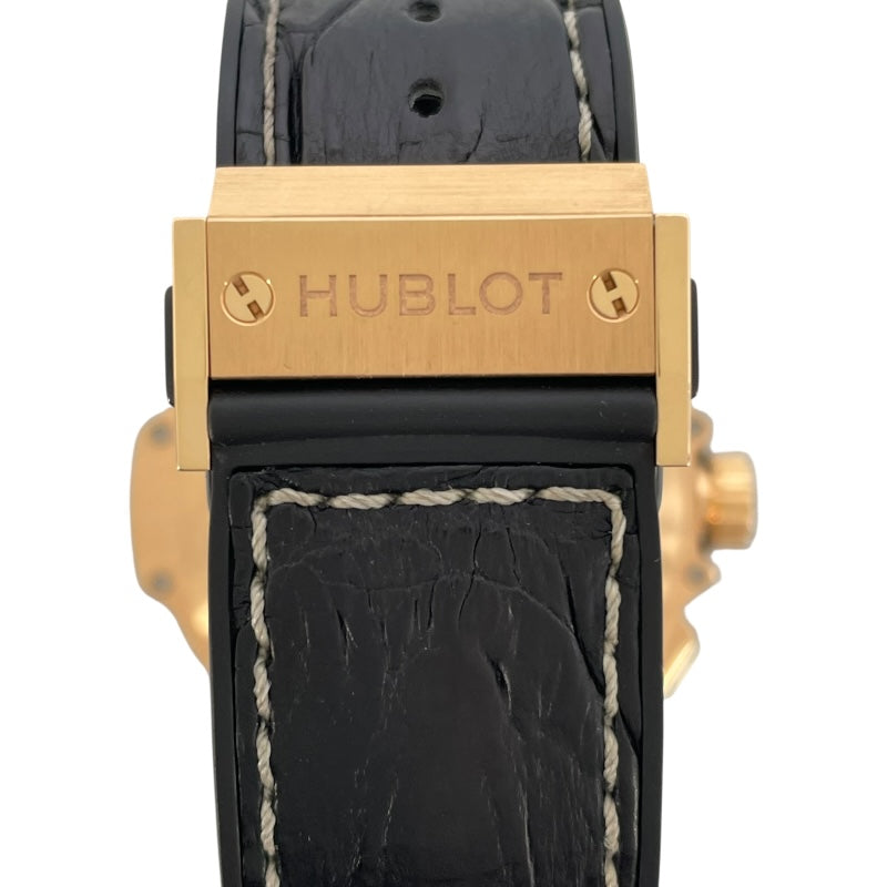 ウブロ HUBLOT ビッグバン ゴールド パヴェ 301PX.130.RX.174 ブラック K18PG 自動巻き メンズ 腕時計
