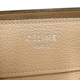 セリーヌ CELINE ラゲージマイクロショッパー 167793 ベージュ　シルバー金具 カーフ レディース ハンドバッグ