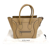 セリーヌ CELINE ラゲージマイクロショッパー 167793 ベージュ　シルバー金具 カーフ レディース ハンドバッグ