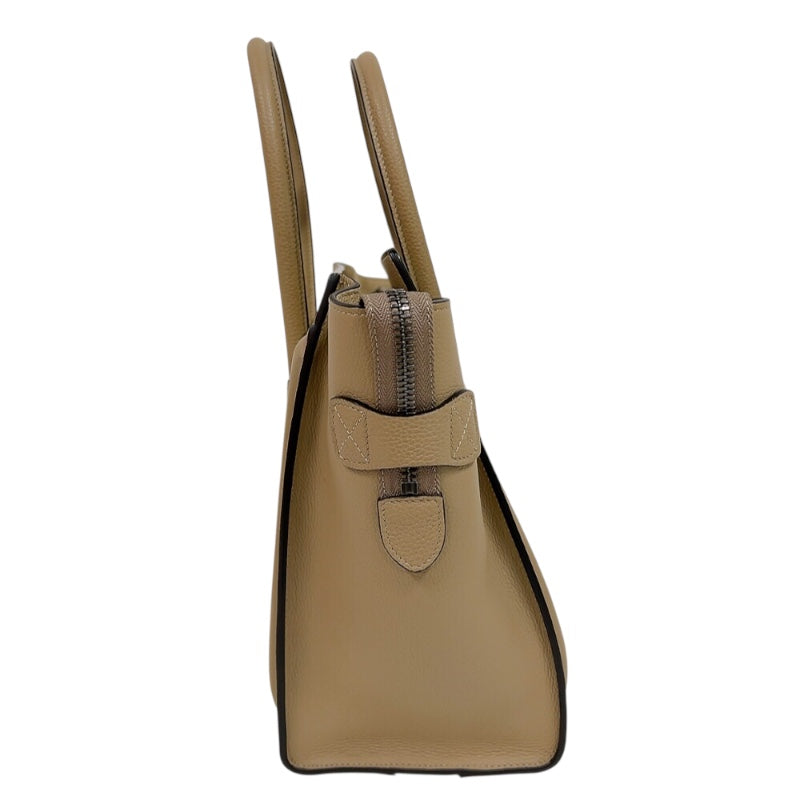 セリーヌ CELINE ラゲージマイクロショッパー 167793 ベージュ　シルバー金具 カーフ レディース ハンドバッグ