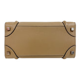 セリーヌ CELINE ラゲージマイクロショッパー 167793 ベージュ　シルバー金具 カーフ レディース ハンドバッグ