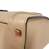 セリーヌ CELINE ラゲージマイクロショッパー 167793 ベージュ　シルバー金具 カーフ レディース ハンドバッグ