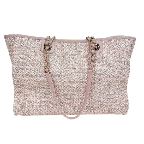 シャネル CHANEL ドーヴィルMM A67001 ピンク ゴールド金具 ストロー レディース トートバッグ