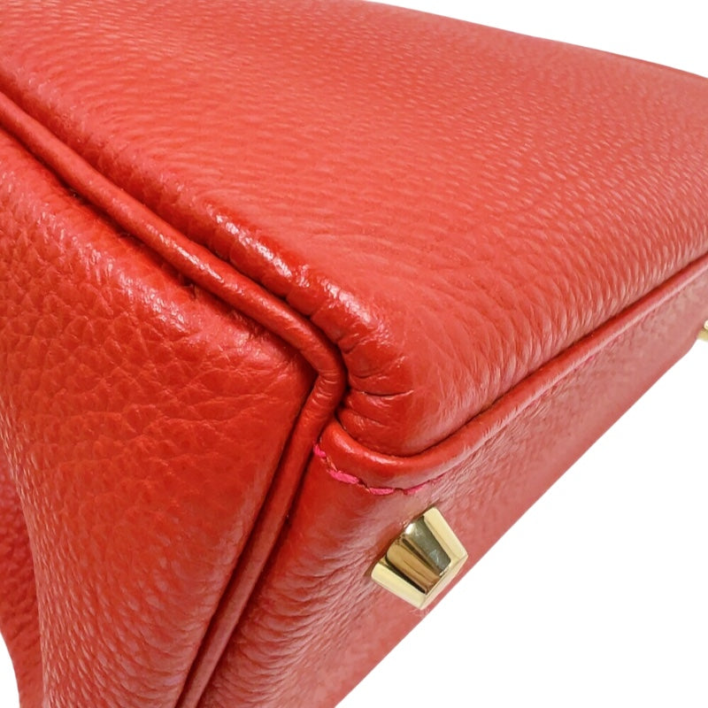 エルメス HERMES ケリー32 内縫い □Q刻印　(2013年製) ヴァーミリオン　ゴールド金具 トゴ レディース ハンドバッグ