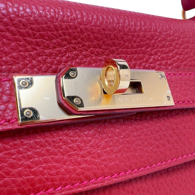 エルメス HERMES ケリー32 内縫い □Q刻印　(2013年製) ヴァーミリオン　ゴールド金具 トゴ レディース ハンドバッグ