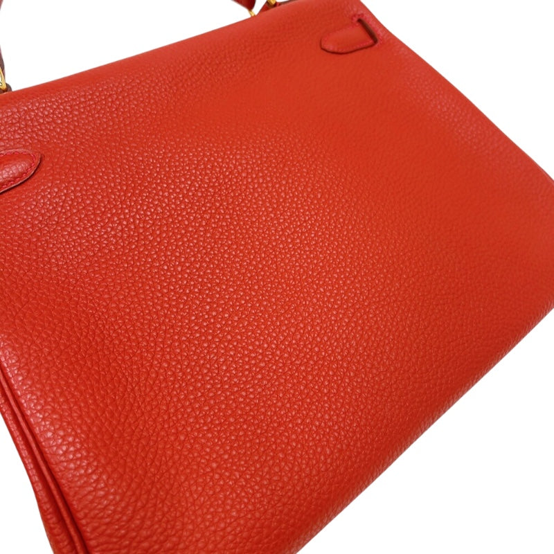 エルメス HERMES ケリー32 内縫い □Q刻印　(2013年製) ヴァーミリオン　ゴールド金具 トゴ レディース ハンドバッグ