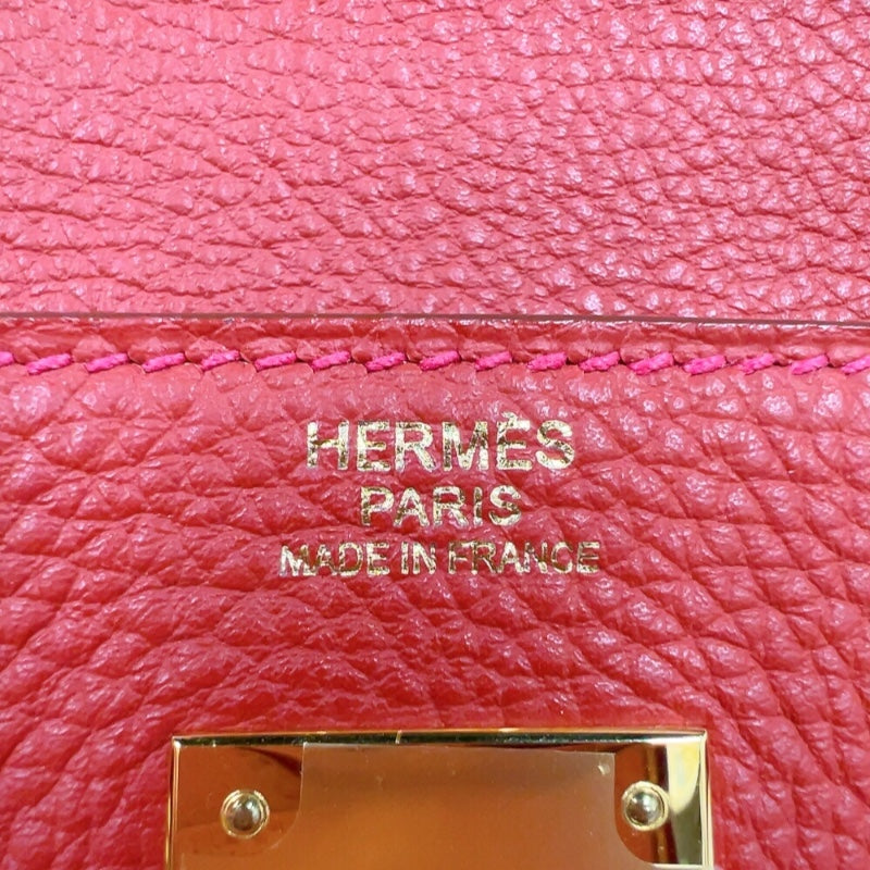 エルメス HERMES ケリー32 内縫い □Q刻印　(2013年製) ヴァーミリオン　ゴールド金具 トゴ レディース ハンドバッグ