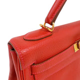 エルメス HERMES ケリー32 内縫い □Q刻印　(2013年製) ヴァーミリオン　ゴールド金具 トゴ レディース ハンドバッグ