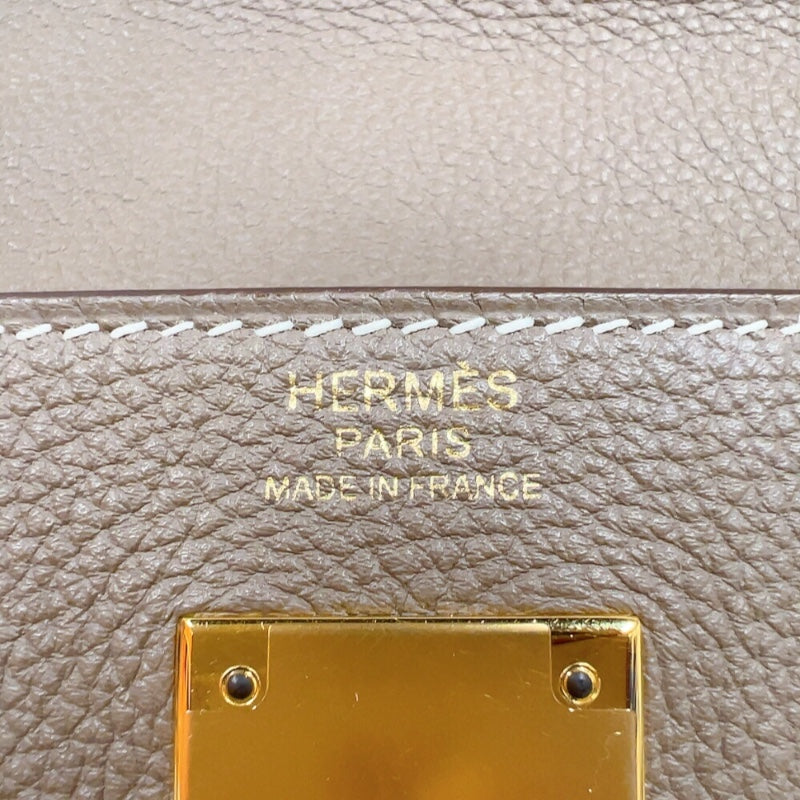 エルメス HERMES ケリー32 内縫い C刻印　(2018年製) エトゥープ　ゴールド金具 トゴ レディース ハンドバッグ