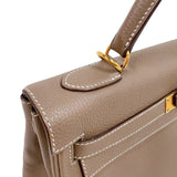 エルメス HERMES ケリー32 内縫い C刻印　(2018年製) エトゥープ　ゴールド金具 トゴ レディース ハンドバッグ