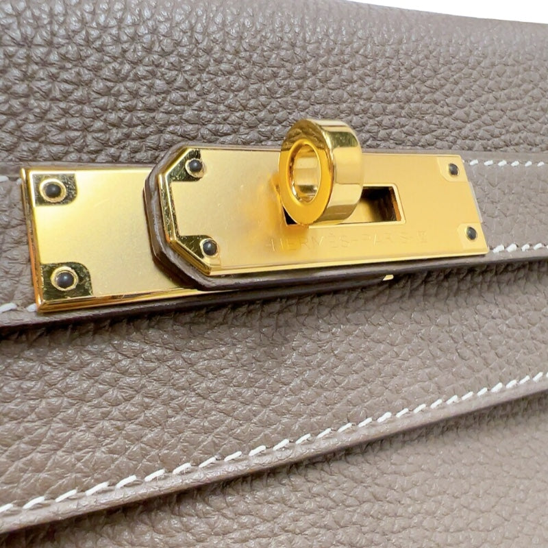 エルメス HERMES ケリー32 内縫い C刻印　(2018年製) エトゥープ　ゴールド金具 トゴ レディース ハンドバッグ