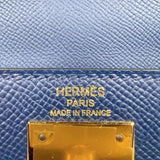 エルメス HERMES ケリー28 外縫い W刻印　(2024年製) ブルーネイビー　ゴールド金具 ヴォーエプソン レディース ハンドバッグ