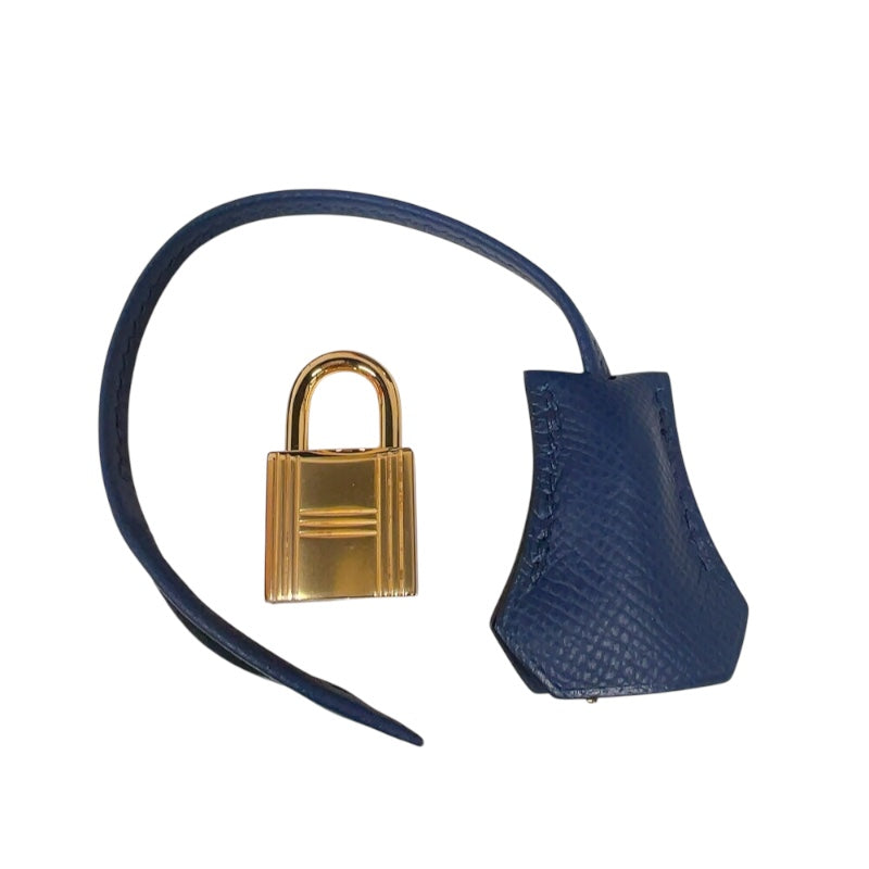 エルメス HERMES ケリー28 外縫い W刻印　(2024年製) ブルーネイビー　ゴールド金具 ヴォーエプソン レディース ハンドバッグ