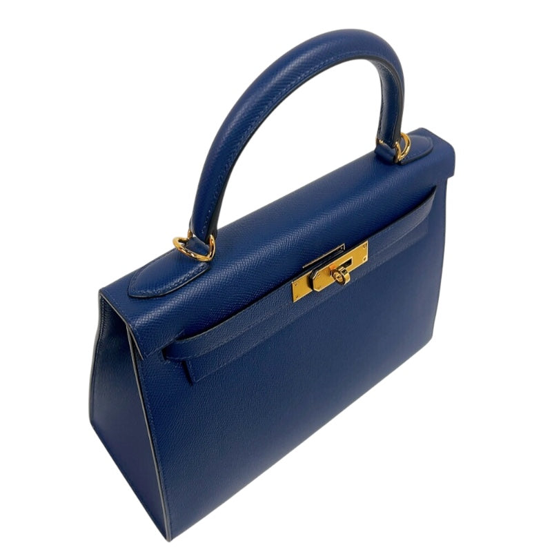 エルメス HERMES ケリー28 外縫い W刻印　(2024年製) ブルーネイビー　ゴールド金具 ヴォーエプソン レディース ハンドバッグ