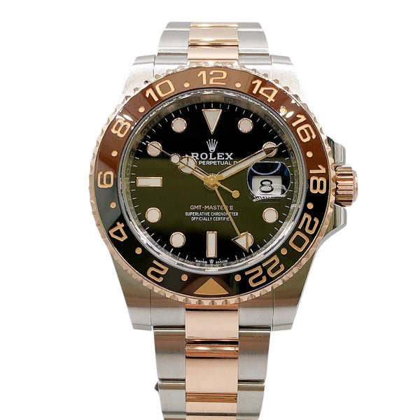 ロレックス ROLEX GMTマスター2 126711CHNR ブラック PG/SS メンズ 腕時計