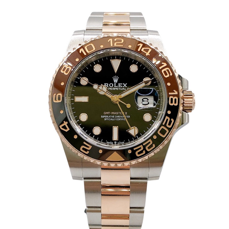 ロレックス ROLEX GMTマスター2 126711CHNR ブラック PG/SS メンズ 腕時計