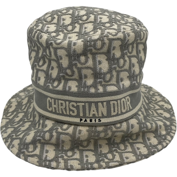 クリスチャン・ディオール Christian Dior オブリーク総柄ボブハット 11D0B923I132 グレー コットン メンズ その他ファッション雑貨