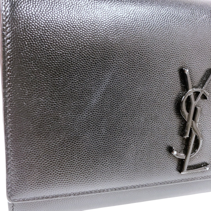 サンローラン SAINT LAURENT ケイトミディアム 364021 ブラック カーフ レディース ショルダーバッグ