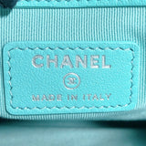 シャネル CHANEL マトラッセクラッチバッグ ターコイズブルー ラムスキン ラム レディース クラッチバッグ