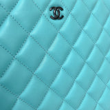 シャネル CHANEL マトラッセクラッチバッグ ターコイズブルー ラムスキン ラム レディース クラッチバッグ