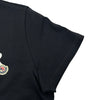 モンクレール MONCLER ロゴワッペン半袖シャツ ブラック コットン レディース 半袖Ｔシャツ