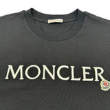 モンクレール MONCLER ロゴワッペン半袖シャツ ブラック コットン レディース 半袖Ｔシャツ