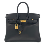エルメス HERMES バーキン25 C刻印　(2018年製) ブラック　ゴールド金具 スイフト レディース ハンドバッグ