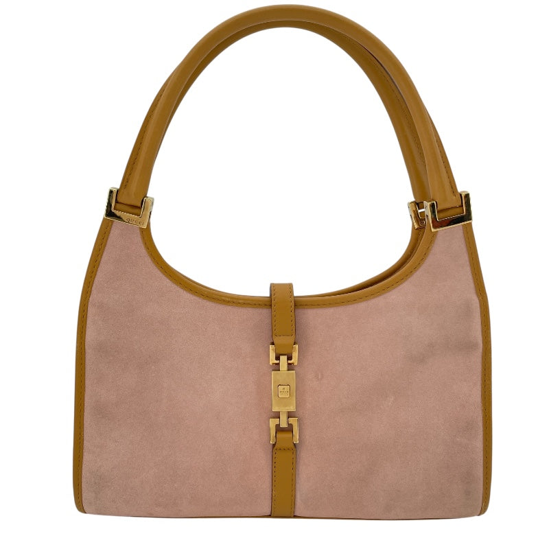 グッチ GUCCI ジャッキーバッグ 002・1068・3444 ピンクxベージュ スエード レディース ハンドバッグ