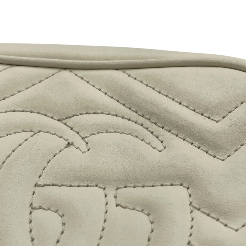 グッチ GUCCI GGマーモントミニショルダー 448065 ホワイト レザー レディース ショルダーバッグ