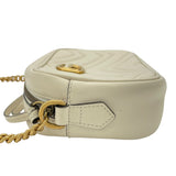グッチ GUCCI GGマーモントミニショルダー 448065 ホワイト レザー レディース ショルダーバッグ