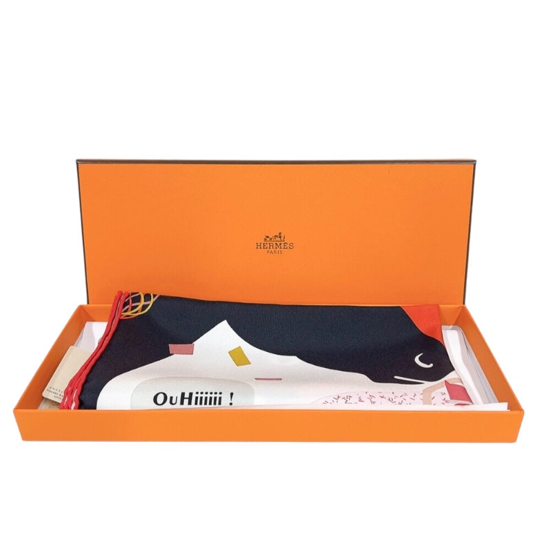 エルメス HERMES ガヴロッシュ 45 《ジャスト・マリッド》 H894115S 04 白/レッド/ピンク シルク レディース スカーフ